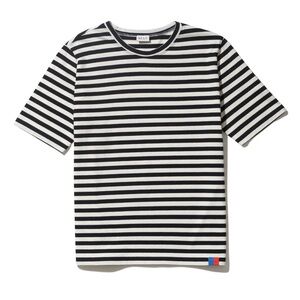 KULE Black and White Striped Tee, Black/Cream
